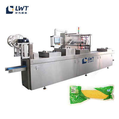 อัตโนมัติถุงถั่วสายการผลิต ข้าวโพด Thermoforming เครื่องบรรจุ Vakuum