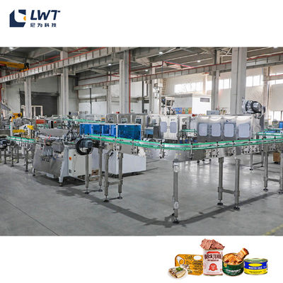 2T/H สายการผลิตอาหารกระป๋องสําหรับสัตว์เลี้ยง อุปกรณ์ สายการผลิตอาหารกระป๋องเนื้อ CE